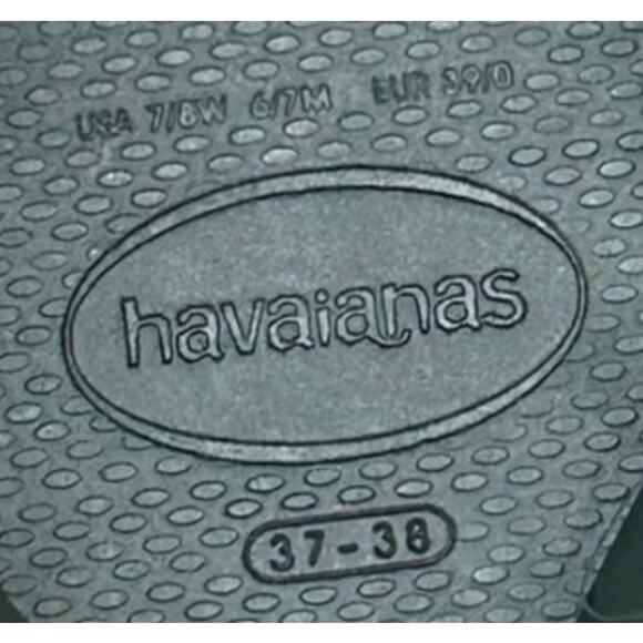 Havaianas Unisex Flip Flop Sandals Dark Olive Green Size 7/8W- 6/7M New With Tag - Picture 8 of 8